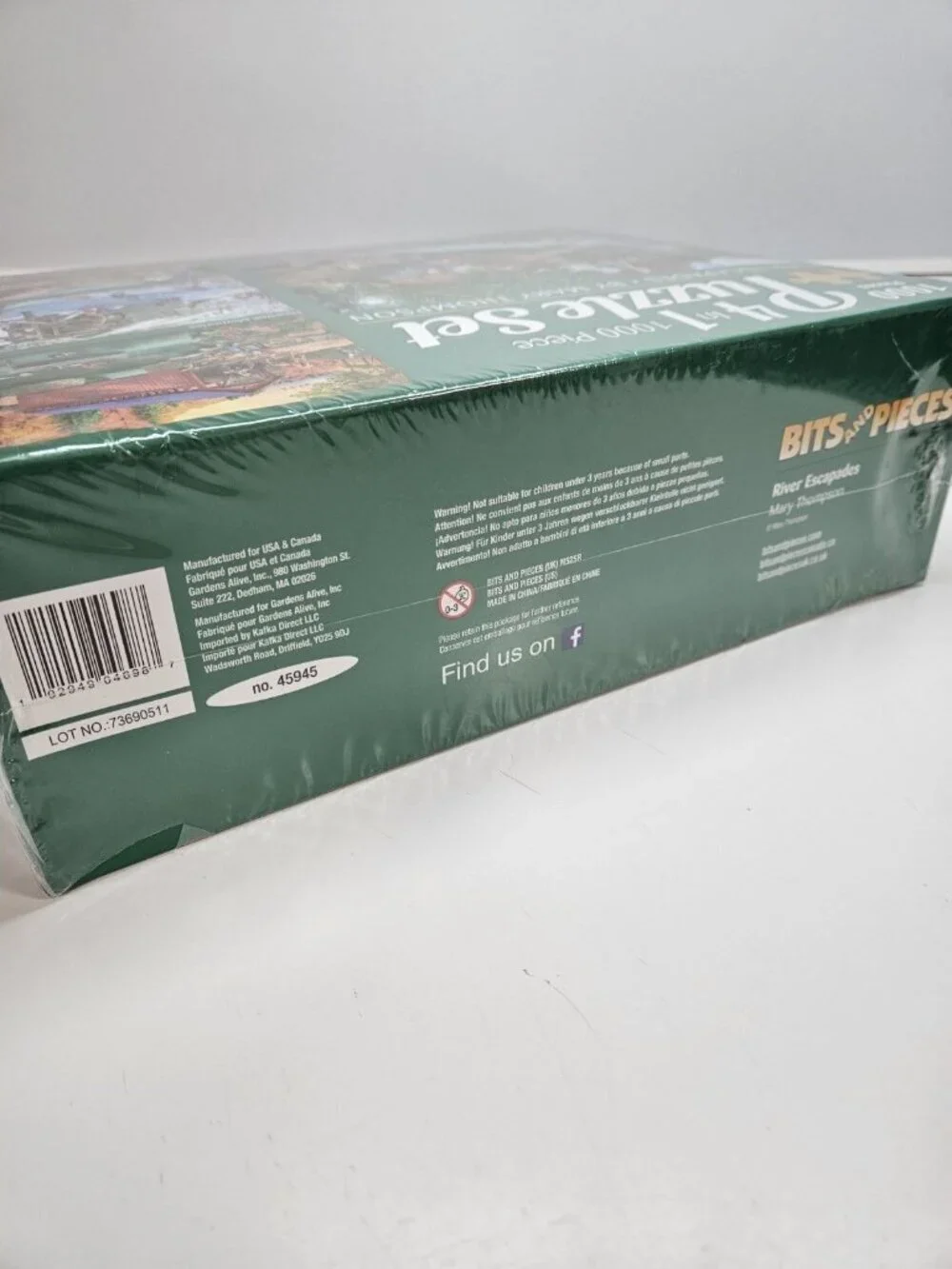 NEW BITS & PIECES 4-In-1 1000 Piece Puzzle Set River Escapades By Mary Thompson